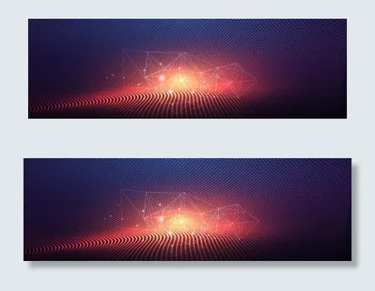 科技感简约闪烁线条banner 科技感简约闪烁线条banner