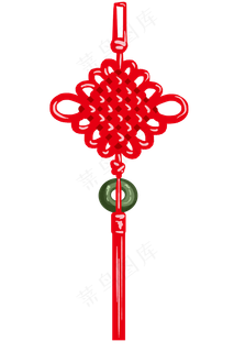 圆形的玉装饰中国结,免抠元素