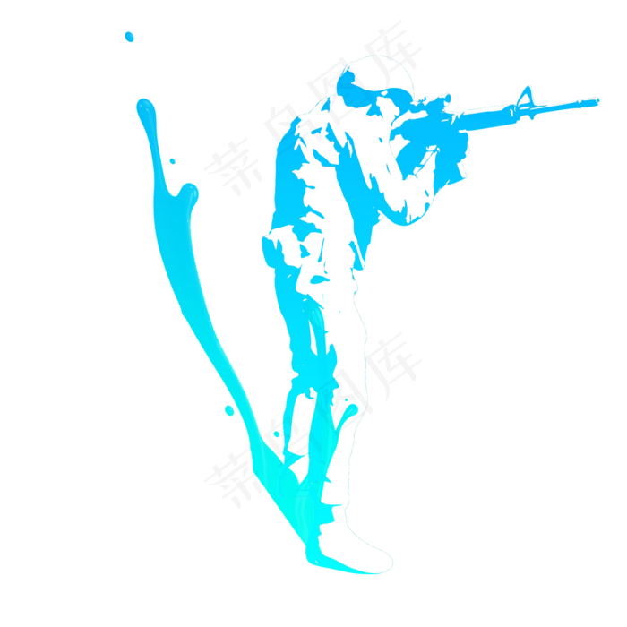 军人剪影png图,免抠元素(2000*2000px 300 dpi )psd模版下载