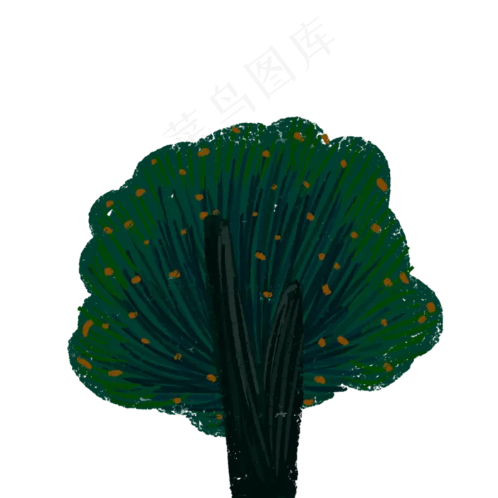 卡通绿色大树下载(2000X2000(DPI:300))psd模版下载