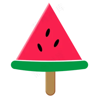 手绘创意红色西瓜免抠图