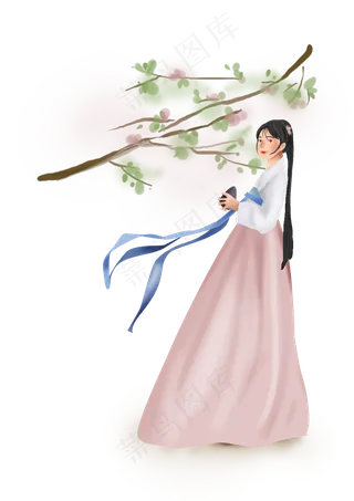 古代人物夏季古装女孩