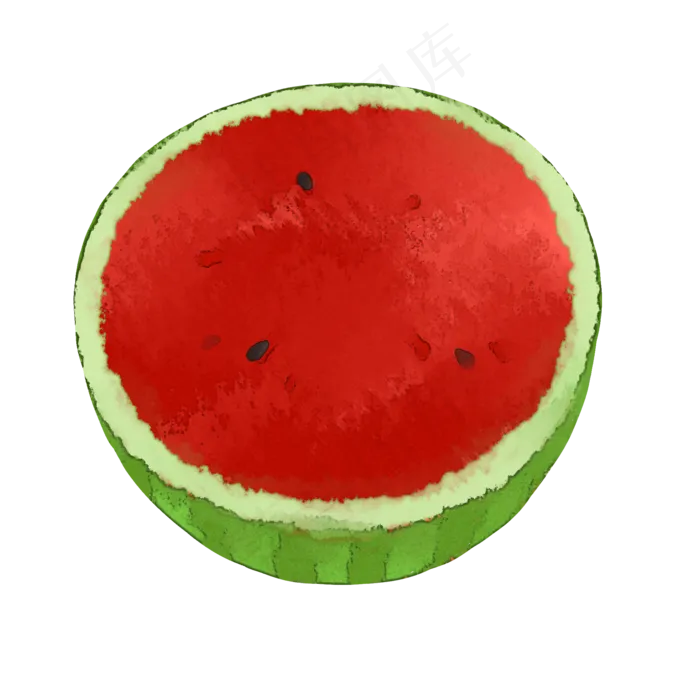 一半西瓜解渴消暑夏季时令水果(2000X2000(DPI:300))psd模版下载