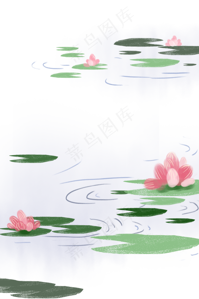 睡莲荷叶荷花漂浮免扣素材(2000X3000(DPI:300))psd模版下载