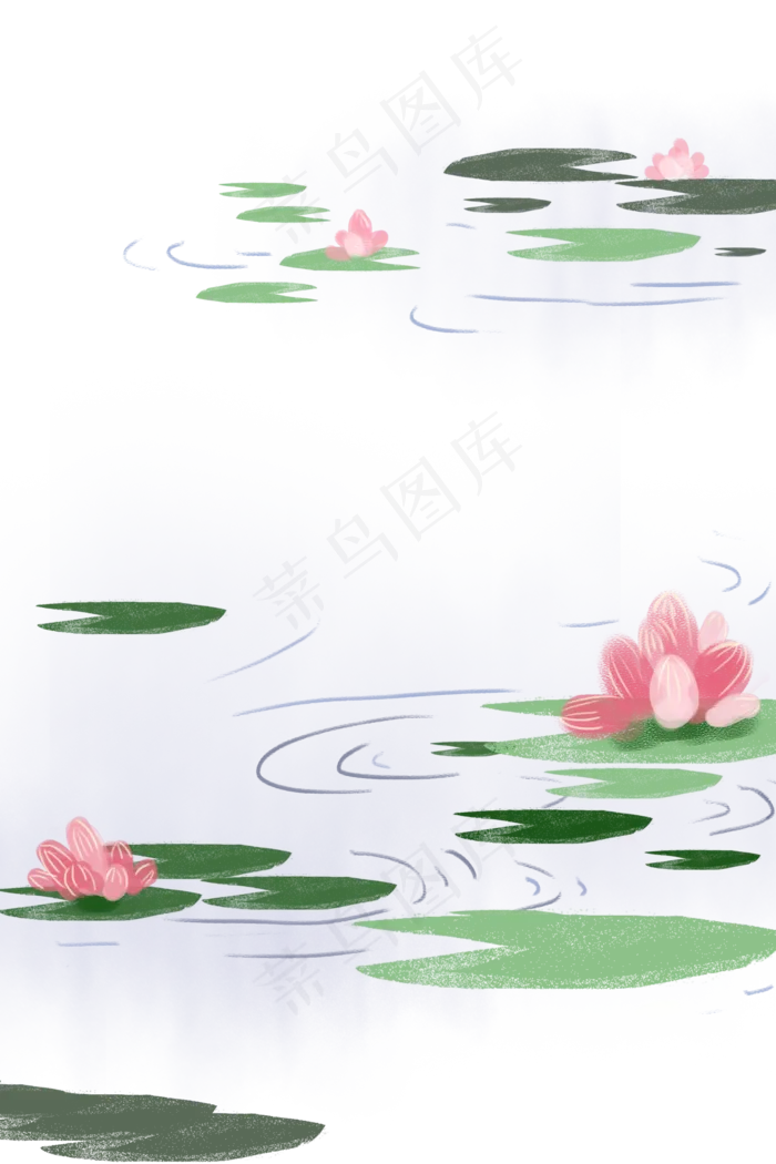 睡莲荷叶荷花漂浮免扣素材(2000X3000(DPI:300))psd模版下载