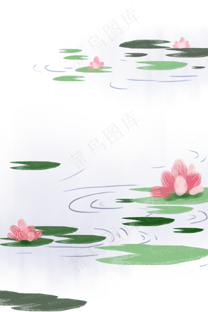 睡莲荷叶荷花漂浮免扣素材