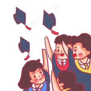 扔高学士帽博士帽毕业