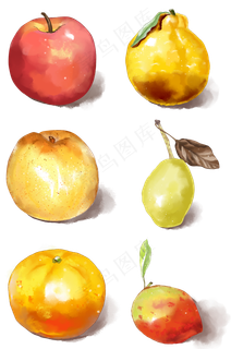 水彩小清新水果系列