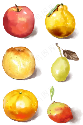 水彩小清新水果系列