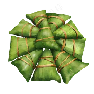 端午节一盘写实粽子