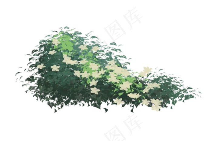 绿色的花从(2000X1326(DPI:300))psd模版下载