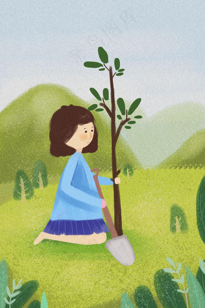 五一劳动节植树的人(3545X5315(DPI:300))psd模版下载