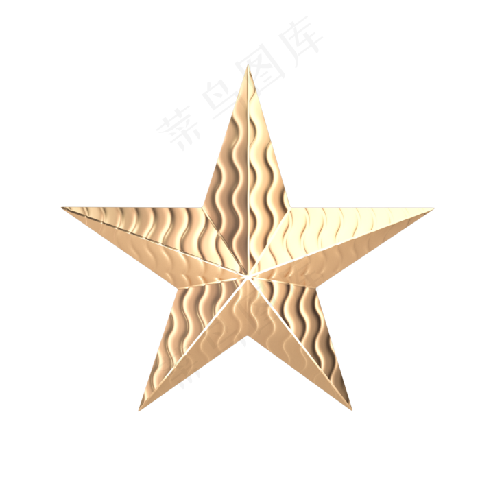 立体金属纹理五角星(2000X2000(DPI:300))psd模版下载