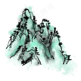 中国风水墨山水丹青