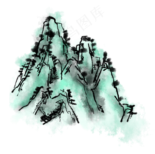 中国风水墨山水丹青