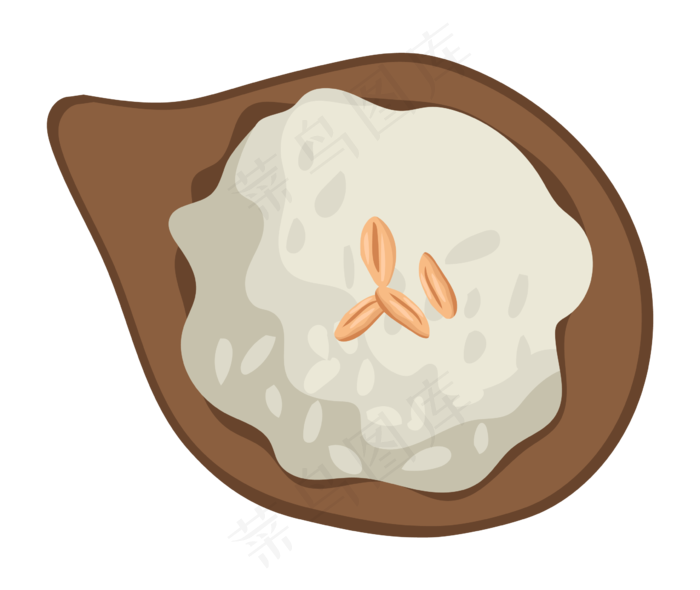 卡通棕色粽子插图