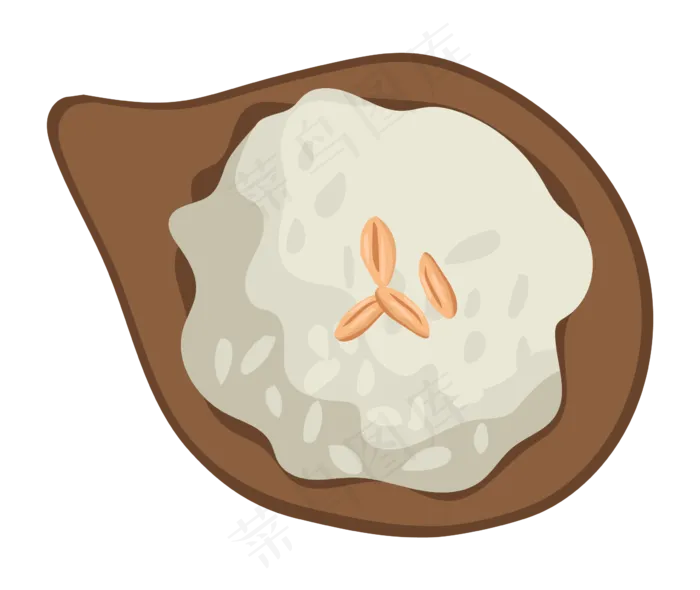 卡通棕色粽子插图(2374*2000px 300 dpi )ai矢量模版下载