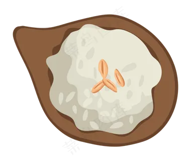 卡通棕色粽子插图