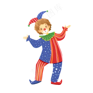 愚人节表演的小丑,免抠元素