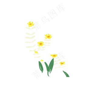 卡通白色花朵下载