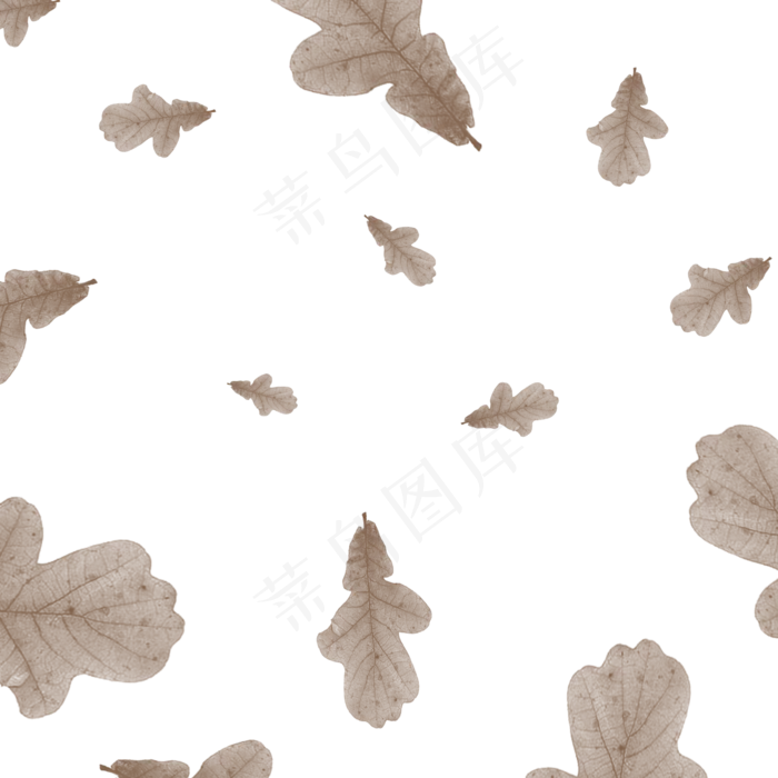 巧克力手绘落叶印章(2000X2000(DPI:300))psd模版下载