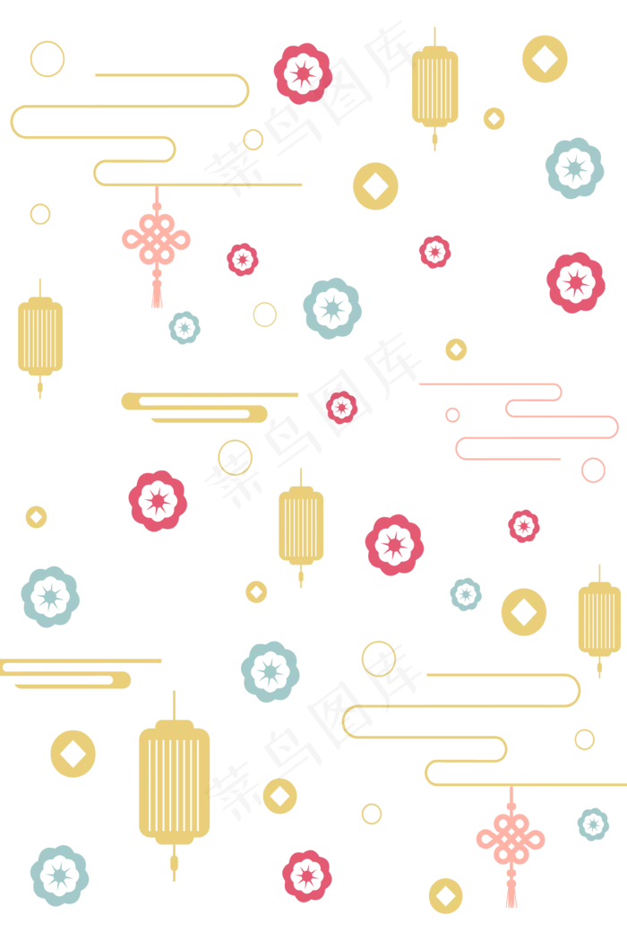 鼠年小清新底纹,免抠元素(2000X2000(DPI:96))ai矢量模版下载