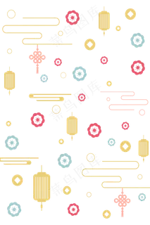 鼠年小清新底纹,免抠元素