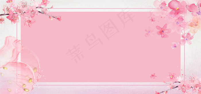 桃花背景唯美清新