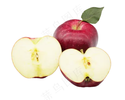 切开的红苹果