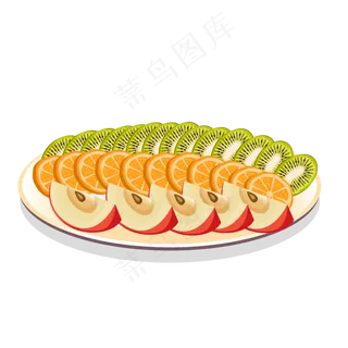 矢量手绘卡通水果拼盘 矢量手绘卡通水果拼盘