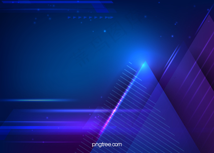 蓝色三角形流光背景