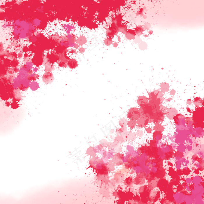 红色水彩涂抹背景