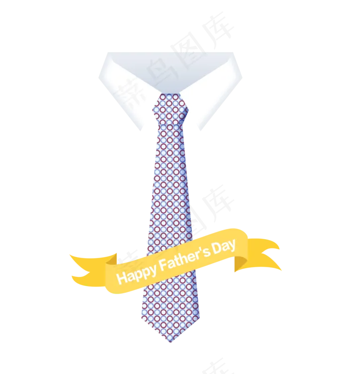 父亲节蓝色格纹领带PNG免抠素材(2048X2200(DPI:300))psd模版下载
