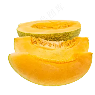 切开黄色哈密瓜