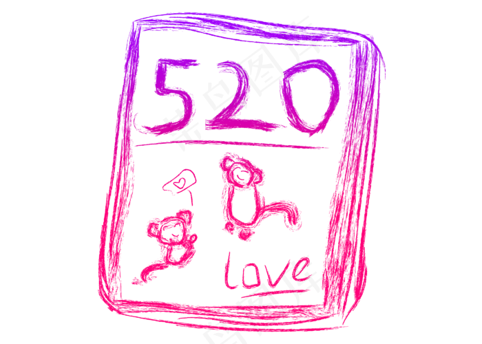 520卡通装饰创意艺术字love设计(2800X2000(DPI:150))psd模版下载