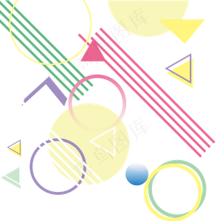 可爱俏皮孟菲斯图案素材,免抠元素