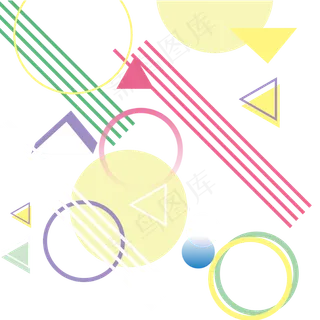 可爱俏皮孟菲斯图案素材,免抠元素