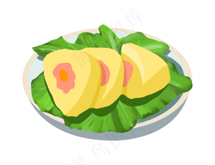 美食端午节粽子插画