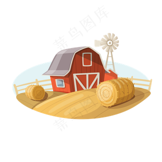 卡通秋日丰收农场,免抠元素