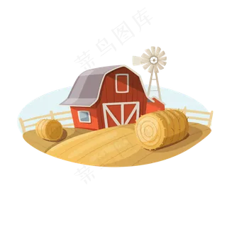 卡通秋日丰收农场,免抠元素
