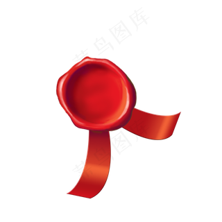 红色徽章火漆印