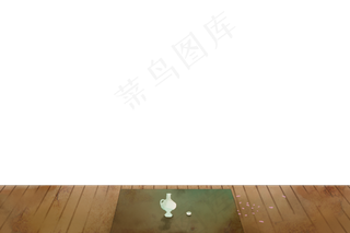 中国风走廊茶桌