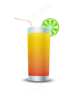 矢量免扣卡通饮料