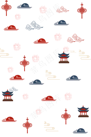 2020鼠年宫殿底纹,免抠元素
