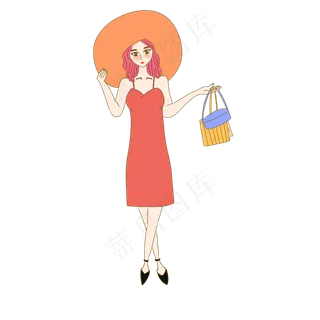 双十一双十二618卡通手绘购物