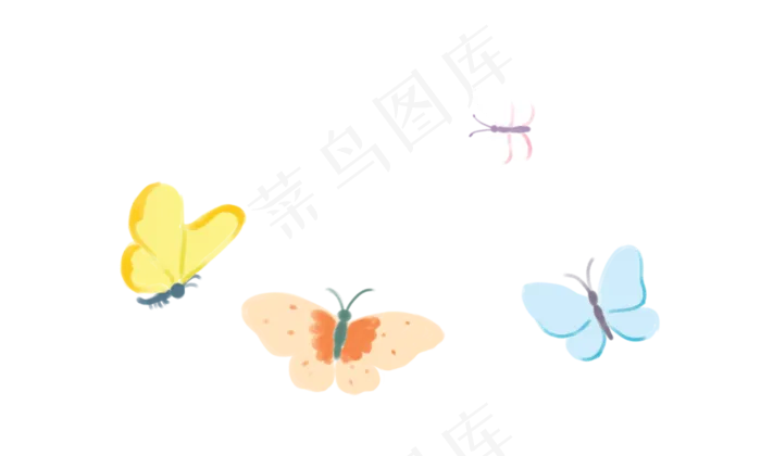 春天春分蝴蝶飞舞,免抠元素