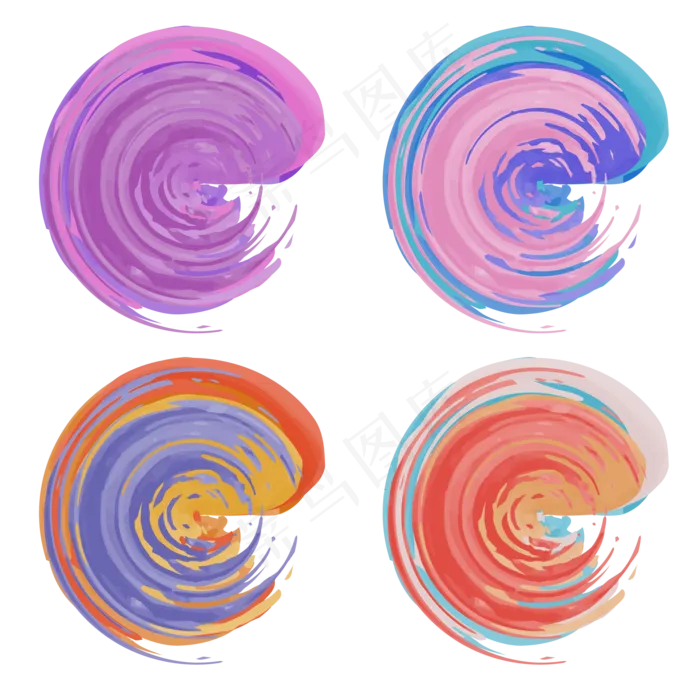 彩色油画笔刷(2000X3020(DPI:300))ai矢量模版下载