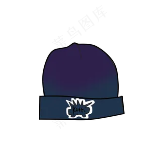 时尚毛线帽子蓝色针织潮牌街拍少