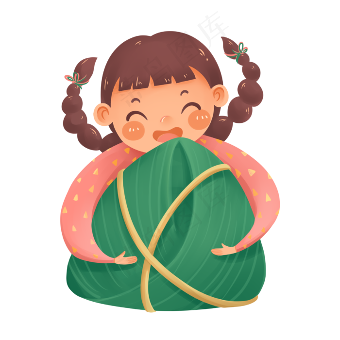 创意可爱端午节粽子女孩