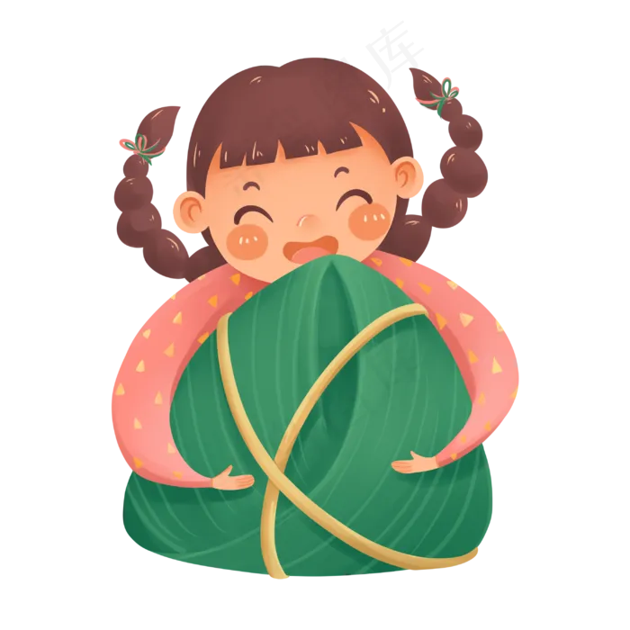 创意可爱端午节粽子女孩(3000X3000(DPI:149))psd模版下载